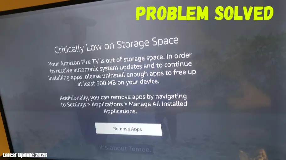 Fix Firestick Low Storage 2026